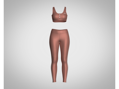 Girls Bralette with Leggings V3 Modelo 3D