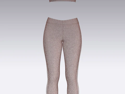 Girls Bralette with Leggings V3 3D Model