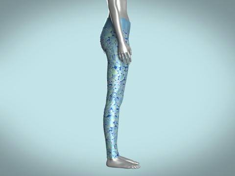 Girls Sports Leggings - Alien Camo Print Modelo 3D