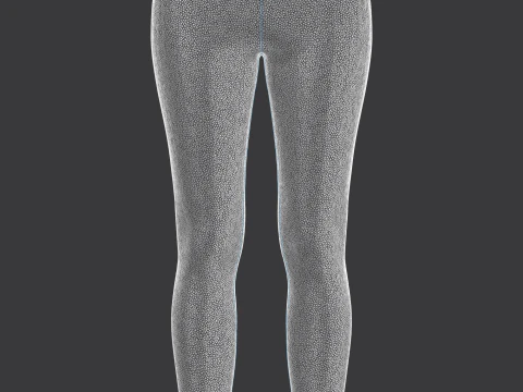 Girls Sports Leggings - Alien Camo Print 3D Model