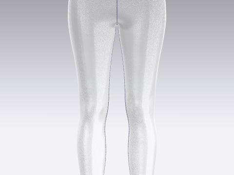 Girls Sports Leggings - Printed With Blue 3D Model