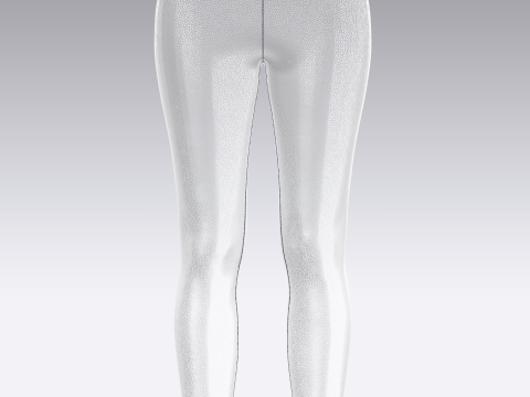 Girls Sports Leggings - Leaf Printed Model 3D