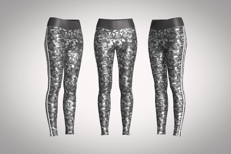 Girls Sports Leggings - Camo Printed Modèle 3D .c4d .max .obj .3ds .fbx .stl .blend 