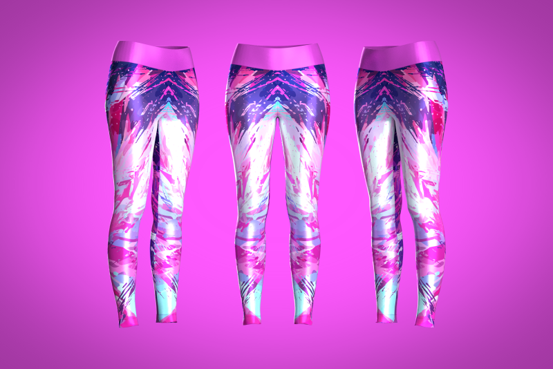 Girls Sports Leggings - Barbie Printed 3D 모델 .c4d .max .obj .3ds .fbx .stl .blend 