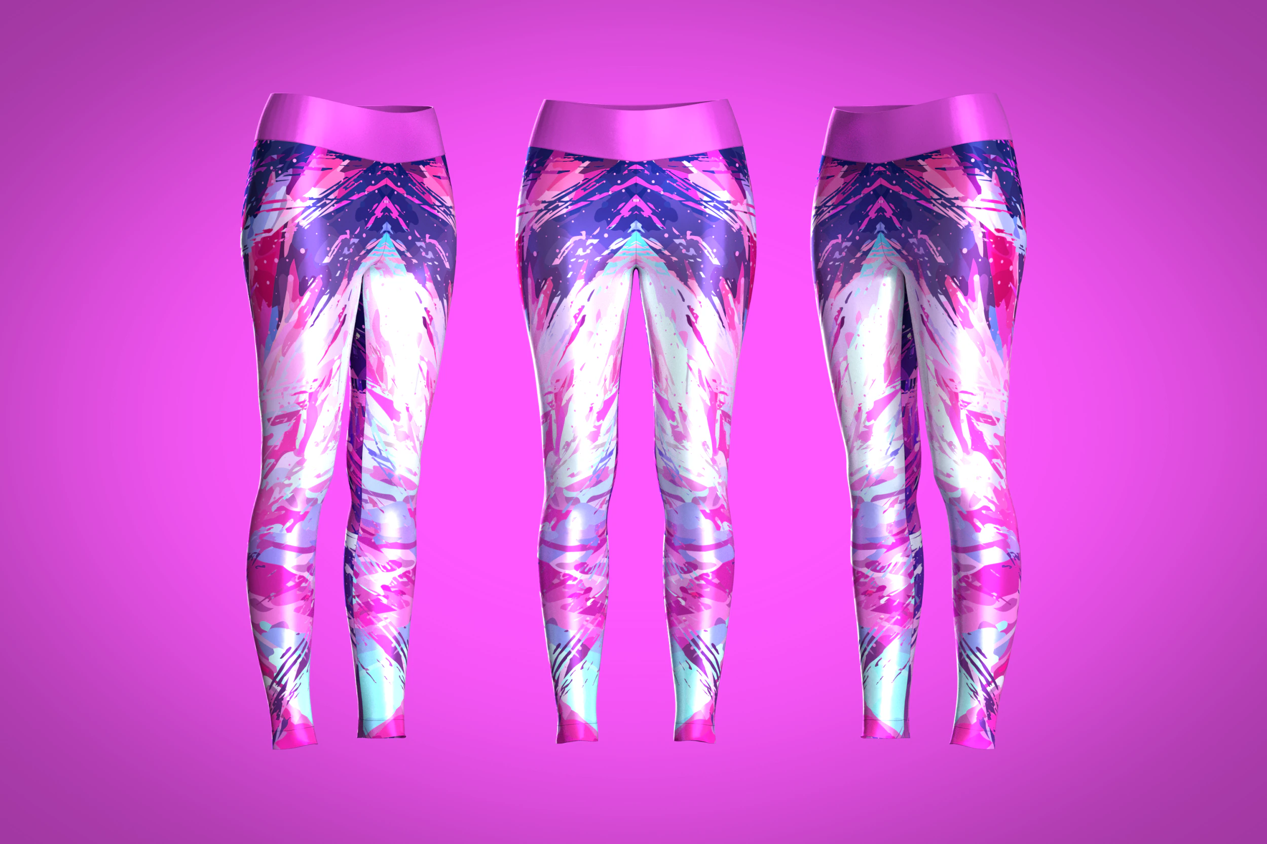 Girls Sports Leggings - Barbie Printed 3D Model .c4d .max .obj .3ds .fbx .stl .blend 