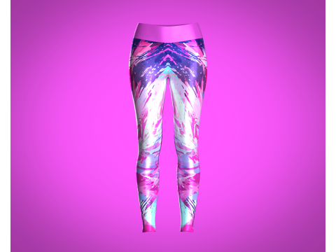 Girls Sports Leggings - Barbie Printed 3D 모델