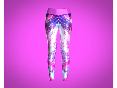 Girls Sports Leggings - Barbie Printed 3D Model