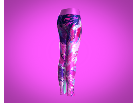 Girls Sports Leggings - Barbie Printed 3D 모델