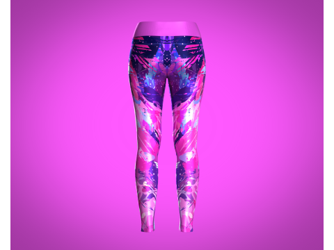 Girls Sports Leggings - Barbie Printed 3D 모델