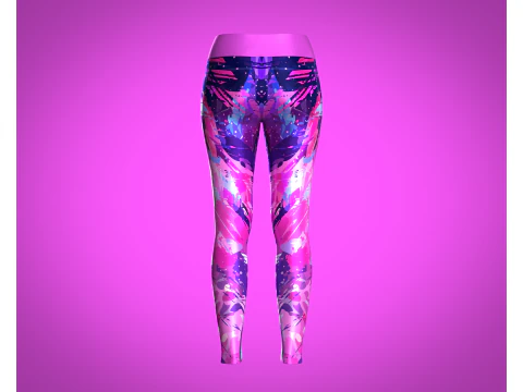 Girls Sports Leggings - Barbie Printed 3D Model