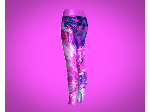 Girls Sports Leggings - Barbie Printed 3D 모델