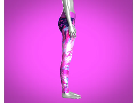 Girls Sports Leggings - Barbie Printed 3D Model