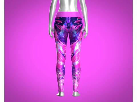 Girls Sports Leggings - Barbie Printed 3D Model