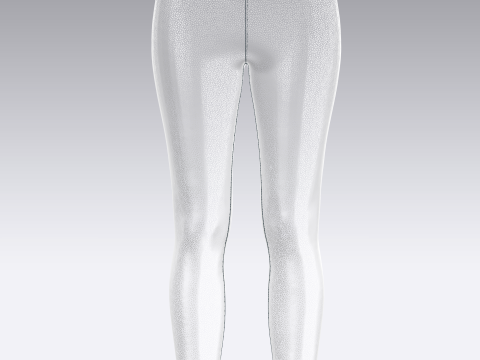 Girls Sports Leggings - Yellow Printed 3D Model