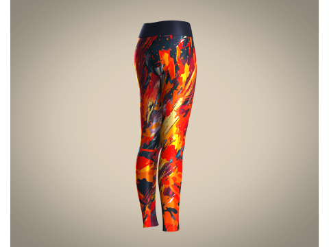 Girls Sports Leggings - sublimation Printed 3D 模型