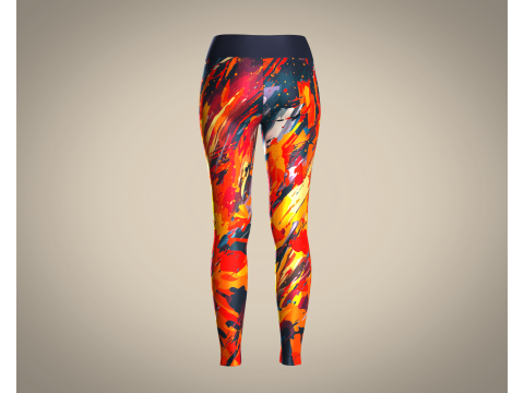 Girls Sports Leggings - sublimation Printed 3D 模型