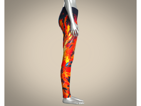 Girls Sports Leggings - sublimation Printed 3D 模型