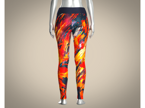 Girls Sports Leggings - sublimation Printed 3D 模型