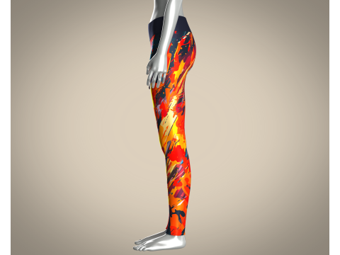 Girls Sports Leggings - sublimation Printed 3D 模型