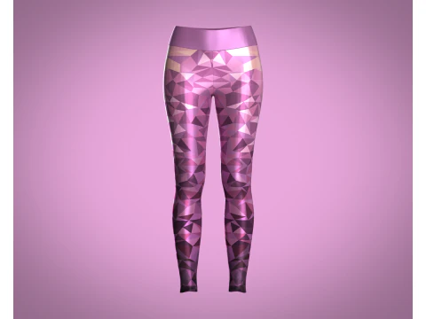 Girls Sports Leggings - sublimation Print 3D Model