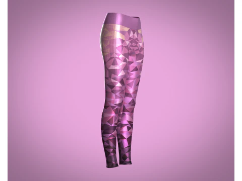 Girls Sports Leggings - sublimation Print 3D Model