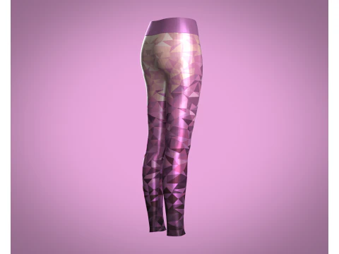 Girls Sports Leggings - sublimation Print 3D Model