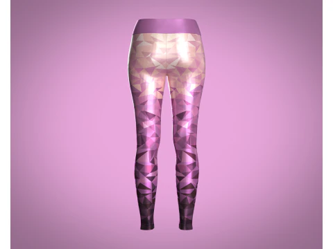 Girls Sports Leggings - sublimation Print 3D Model