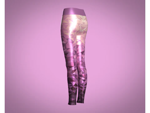 Girls Sports Leggings - sublimation Print 3D Model