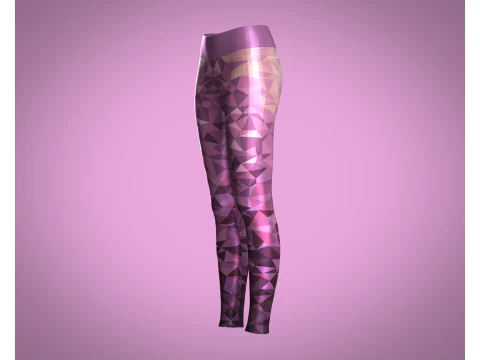 Girls Sports Leggings - sublimation Print 3D Model