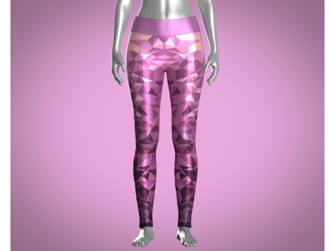Girls Sports Leggings - sublimation Print 3D Модель