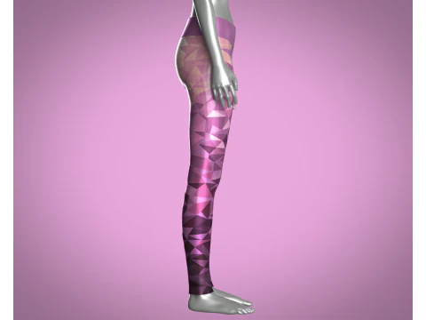 Girls Sports Leggings - sublimation Print 3D Model