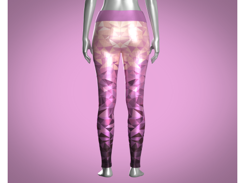 Girls Sports Leggings - sublimation Print 3D Модель