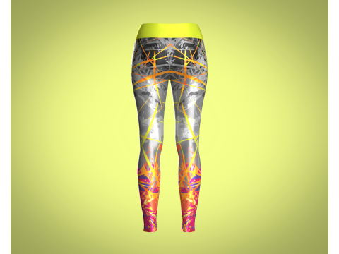 Girls Sports Leggings - Sporty Printed 3D 模型
