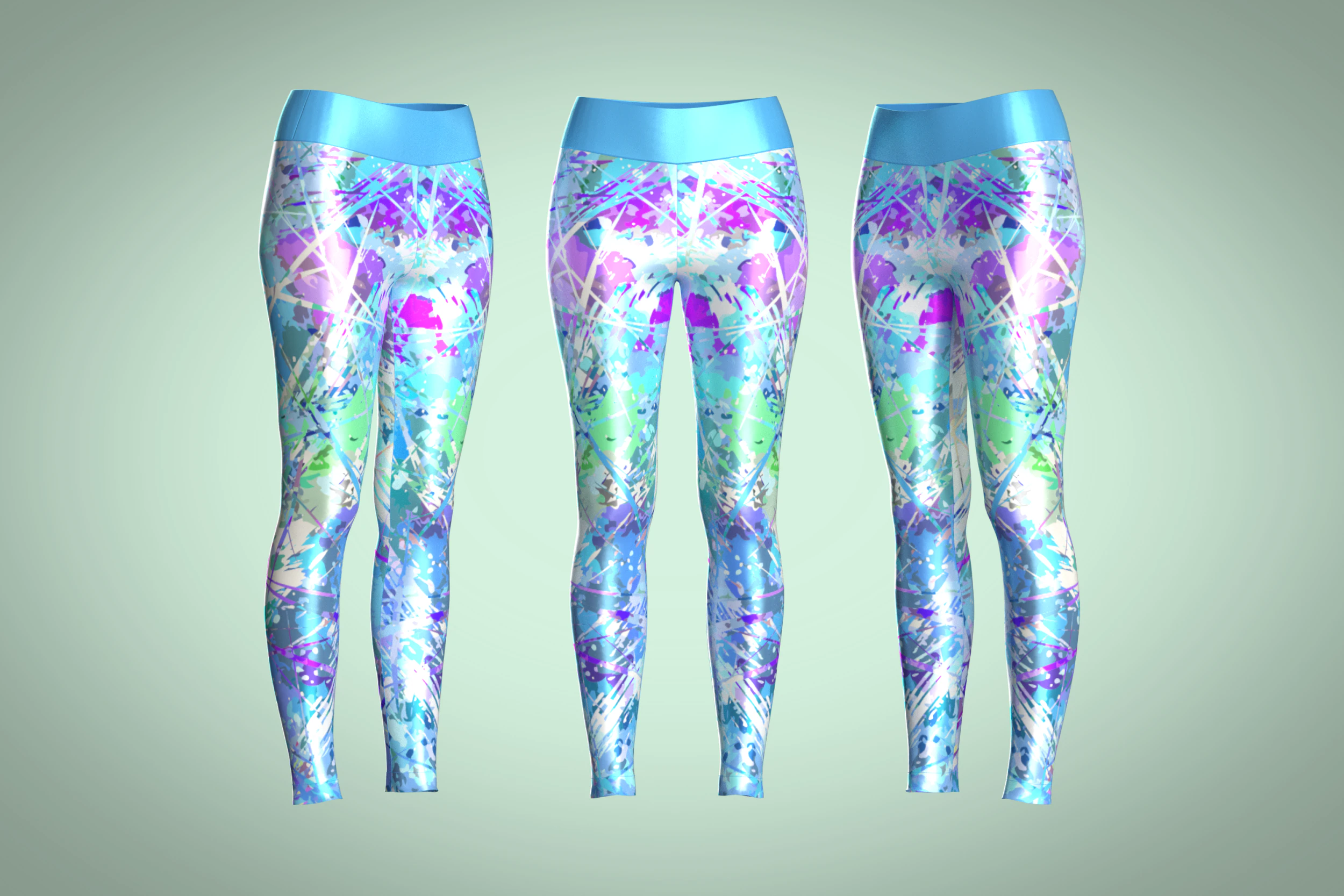 Girls Sports Leggings - Sporty Print 3D Model .c4d .max .obj .3ds .fbx .stl .blend