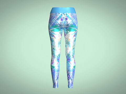 Girls Sports Leggings - Sporty Print Modelo 3D