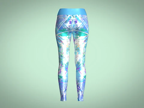 Girls Sports Leggings - Sporty Print 3D Model