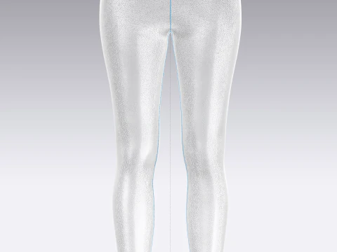 Girls Sports Leggings - Sporty Print 3D Model