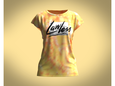 Girls Tops - Lawless Graphic 3D Model