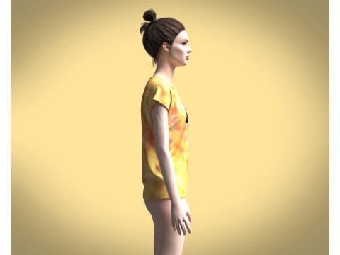 Girls Tops - Lawless Graphic 3D Model