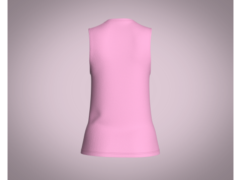 Girls Tank Tops - Single Color Model 3D