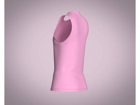 Girls Tank Tops - Single Color Model 3D