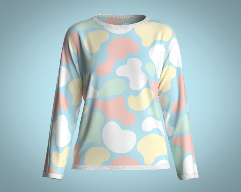 Girls - clouds Camo Tops 3D Модель .c4d .max .obj .3ds .fbx .stl .blend 
