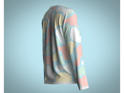 Girls - clouds Camo Tops 3D Model