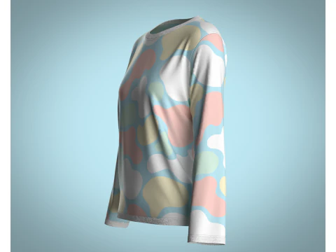 Girls - clouds Camo Tops 3D Model