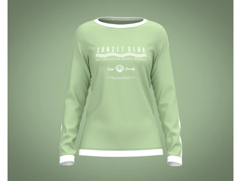 Девочки &ndash; пляжные летние топы со слоганом 3D Модель