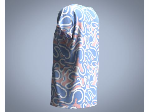 Girls - Pastel Squigg AOP Tops Model 3D