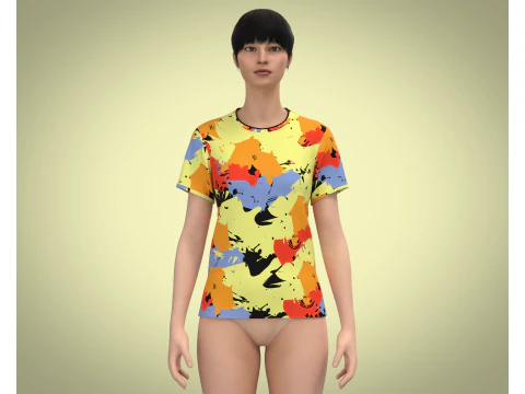 Ladies AOP Tops 3D Model