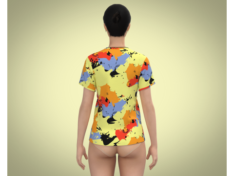 Ladies AOP Tops Modèle 3D