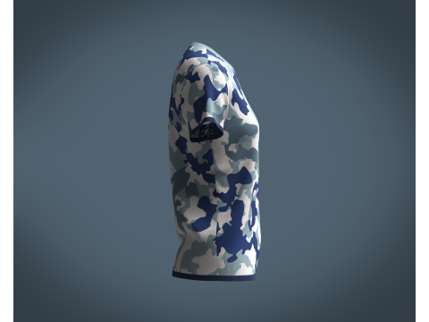 Ladies Camo T-Shirt 3Dモデル