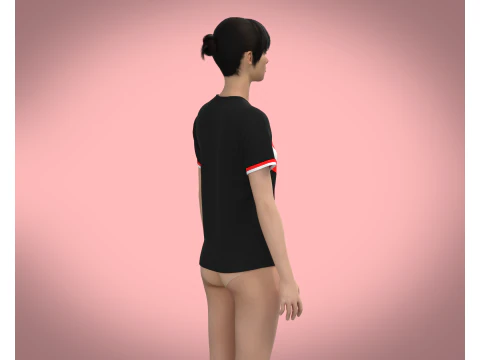 Ladies Black Tops 3D Model